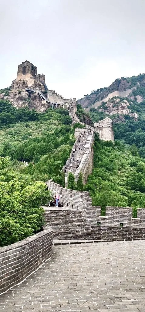 Jiaoshan Great Wall steep mountain stairway