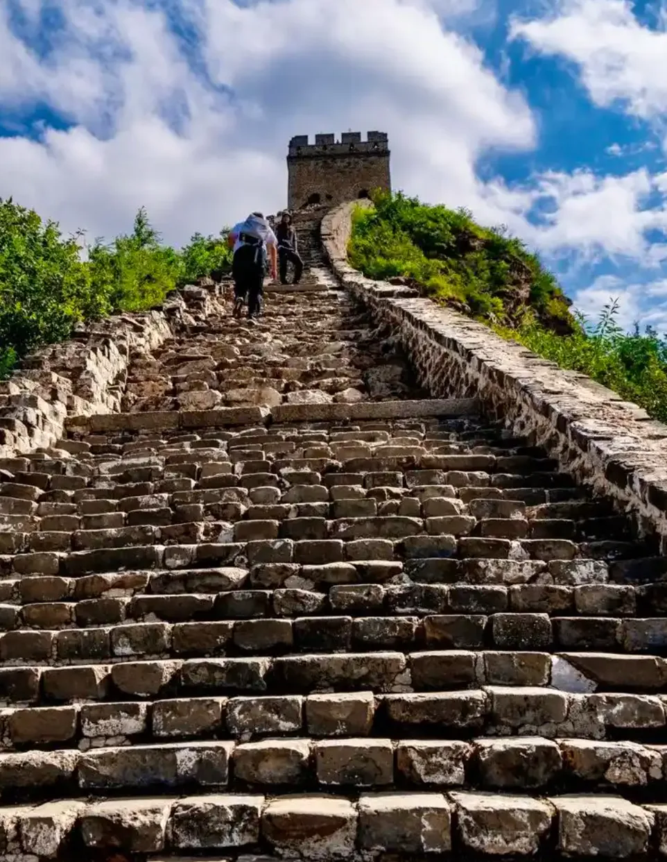 Great Wall watchtower and walking route near Beijing