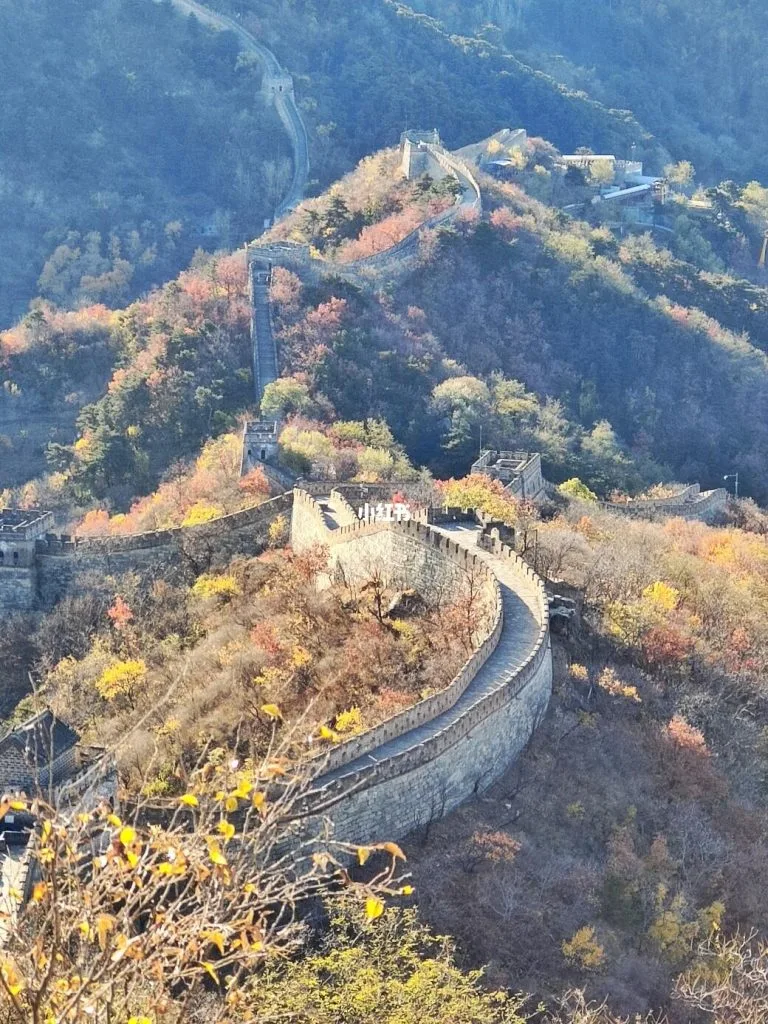 Late autumn Great Wall mountain scenery near Beijing