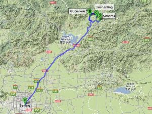 Jinshanling Great Wall hiking route