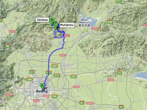 Jiankou-Mutianyu Great Wall Hiking Route