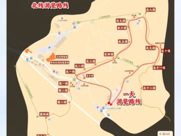 Badaling Great Wall route map for transport planning
