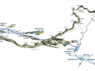 Map showing Great Wall transport routes from Beijing
