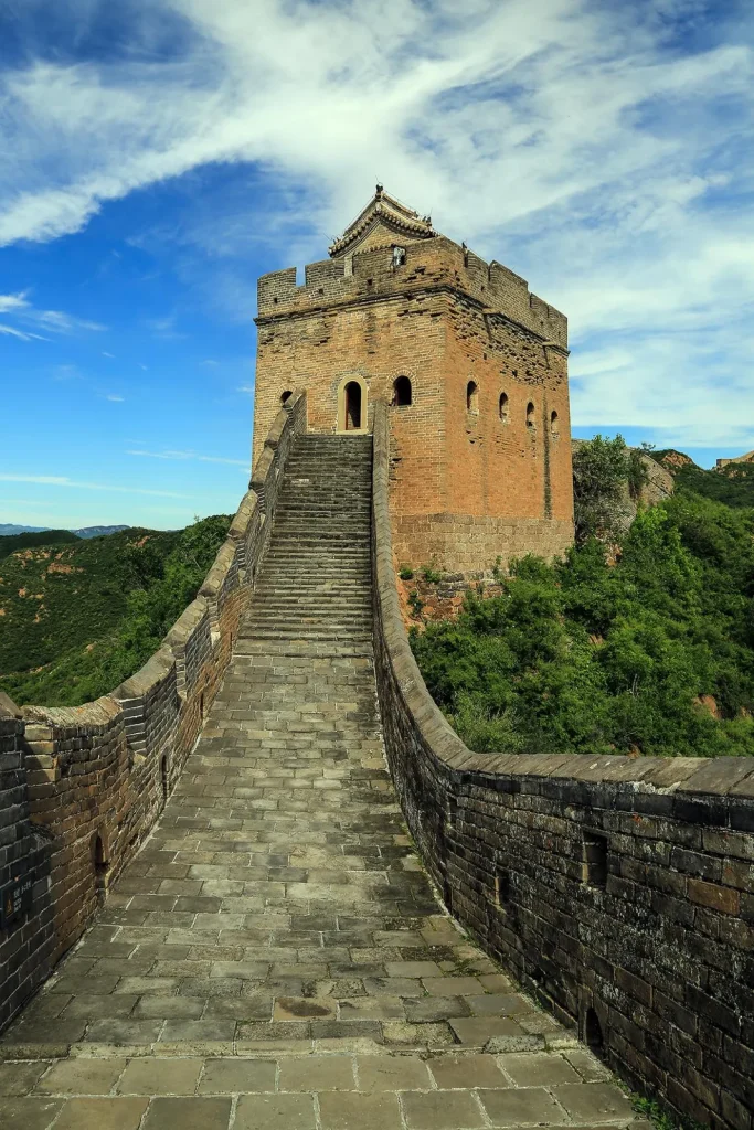 Early Great Wall earthwork mound at an archaeological site