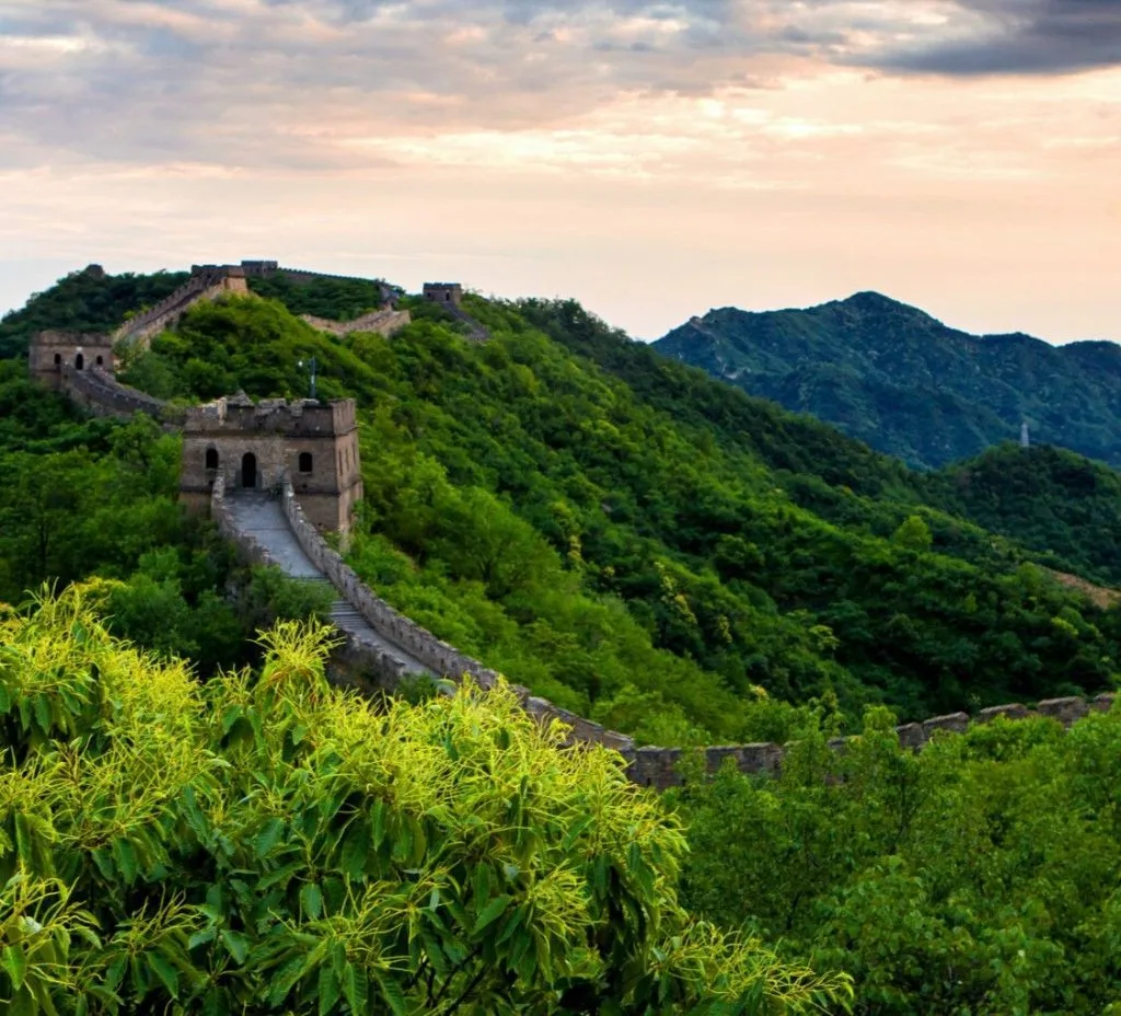 Green Great Wall ridges in May near Beijing