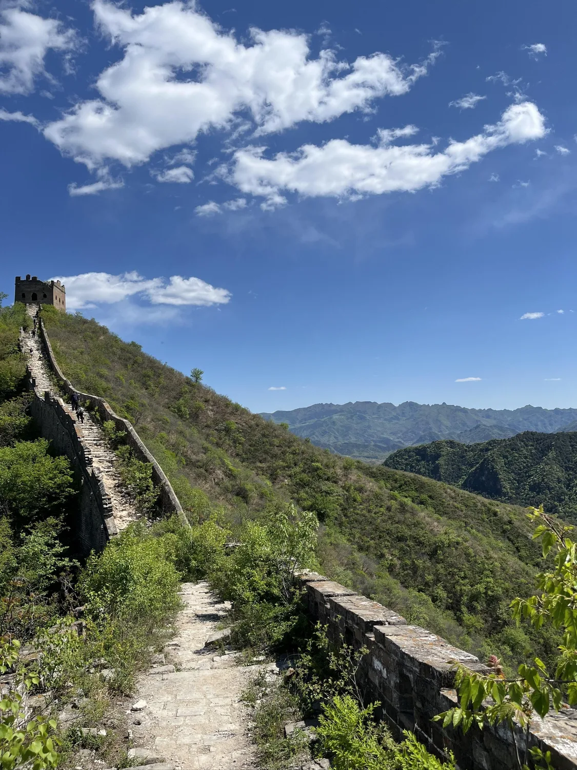 Rough walking path on the Gubeikou Jinshanling Great Wall route