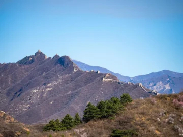 Distant mountain ridges near Huangyaguan Great Wall