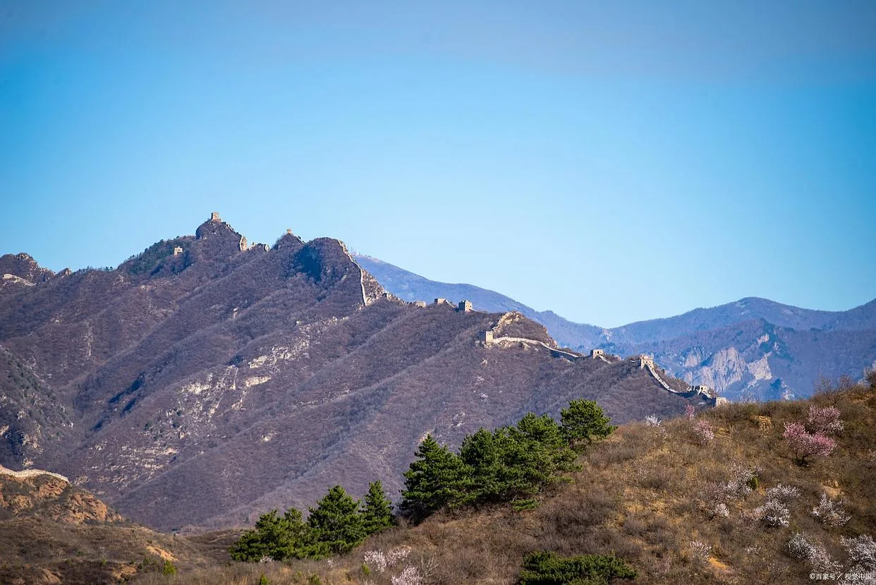 Distant mountain ridges near Huangyaguan Great Wall
