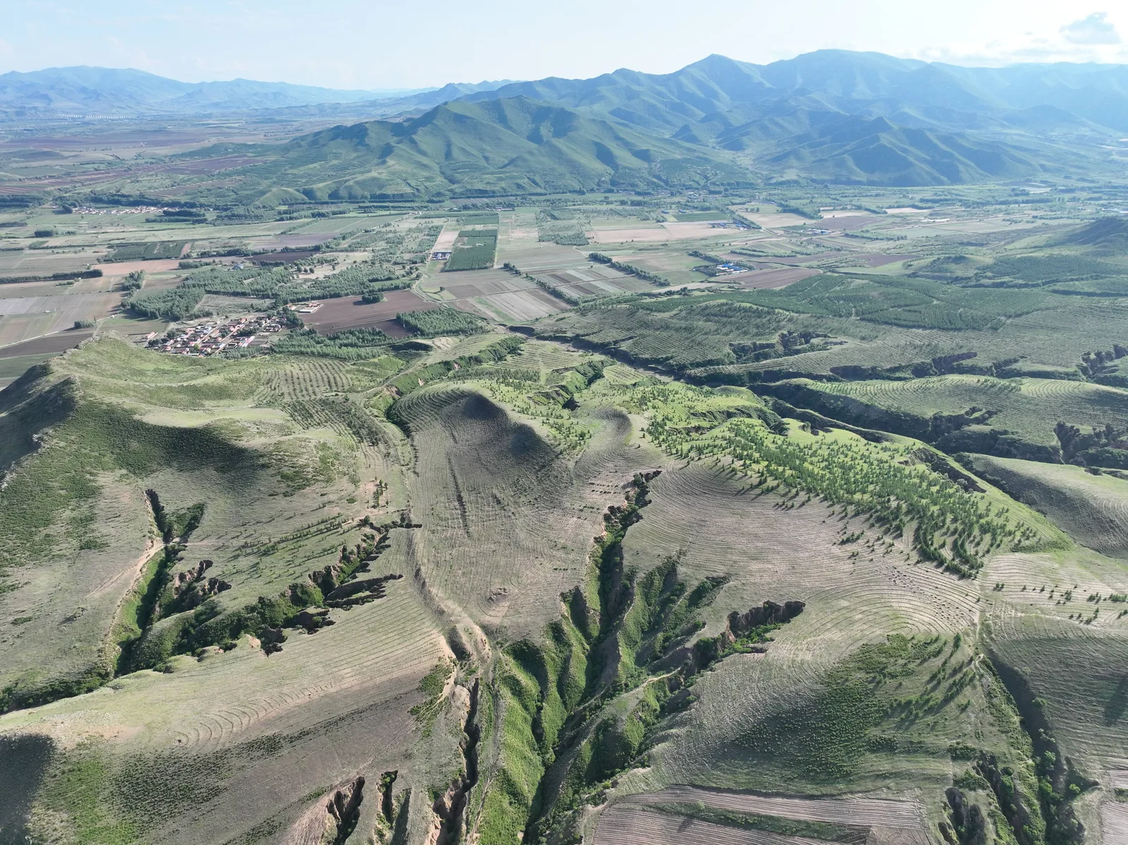 Jin Dynasty Great Wall landscape with northern frontier terrain
