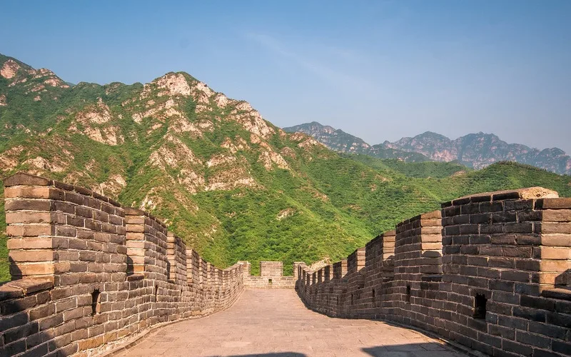 Juyongguan Great Wall mountain path and battlements