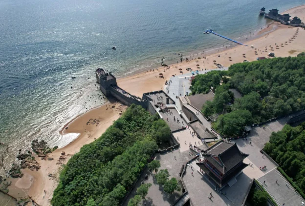 Aerial view of Laolongtou and the Shanhaiguan coast