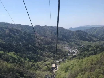 Mutianyu Great Wall cable car line over the valley
