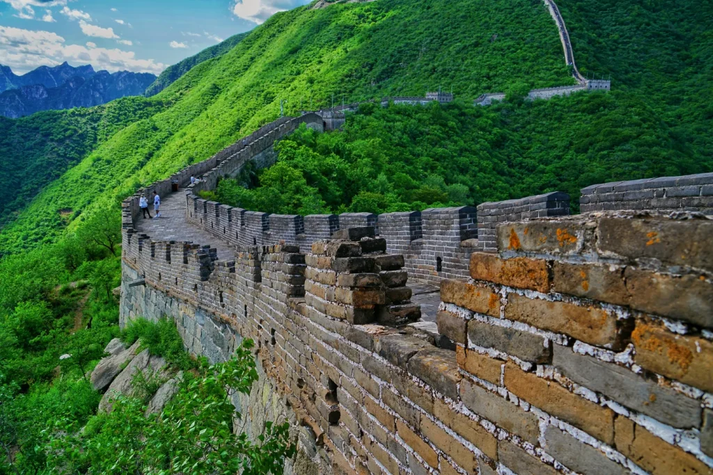 Vigorous green summer scenery at Mutianyu Great Wall