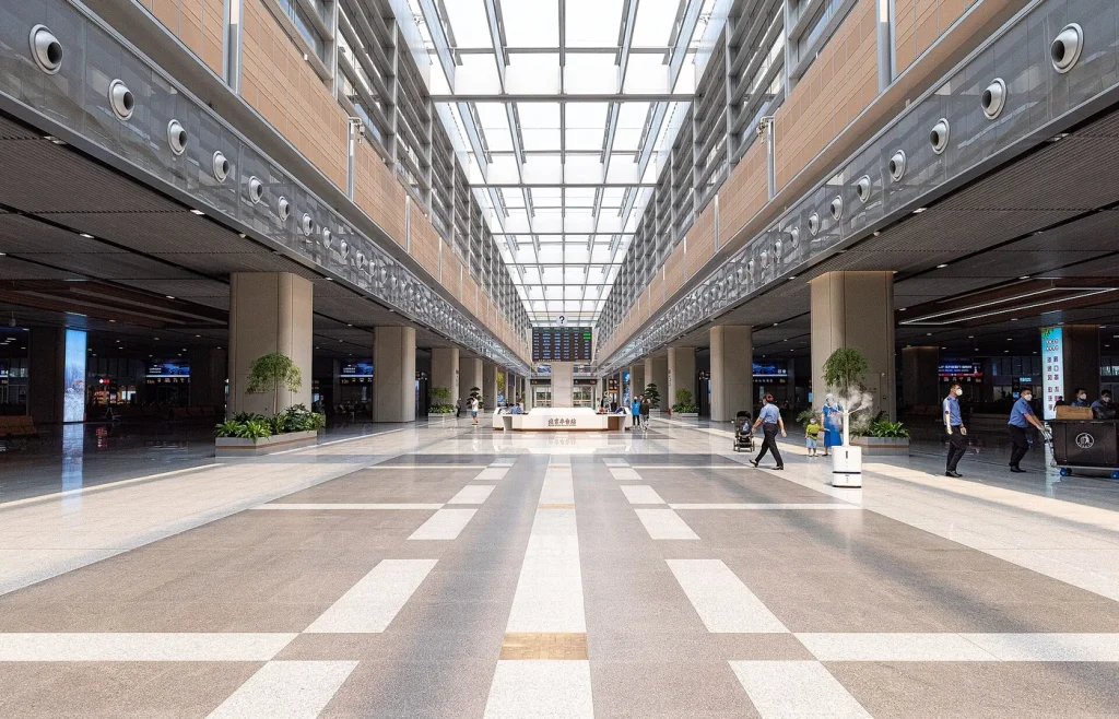 Central lobby inside Beijing Fengtai Railway Station