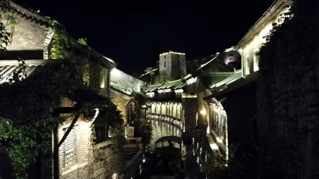 Gubei Water Town night street near the Simatai Great Wall