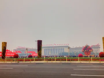 Tiananmen Square in central Beijing before a Mutianyu Great Wall day trip