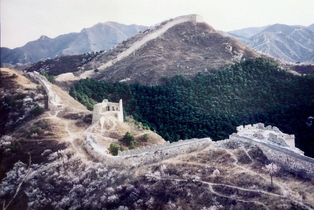 Simatai Great Wall winding across mountain ridges
