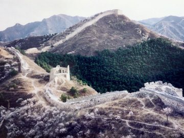 Simatai Great Wall winding across mountain ridges