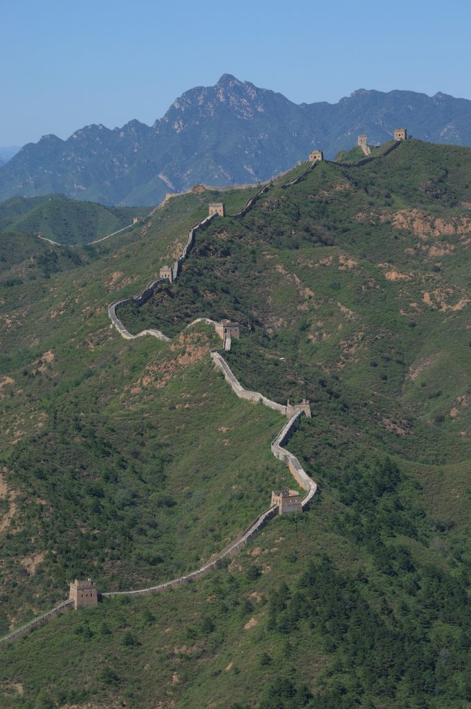 Stone steps and watchtowers on the Simatai Great Wall