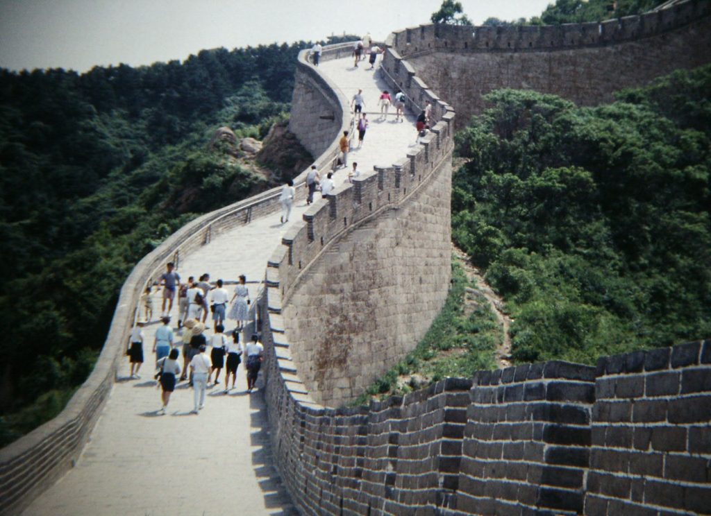 The Badaling Great Wall running across mountain ridges