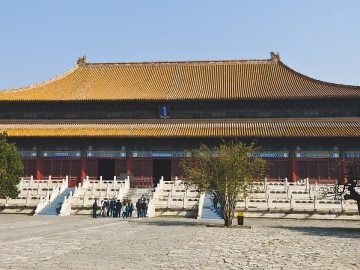 Ling en Gate and courtyard at Changling in the Ming Tombs near Beijing