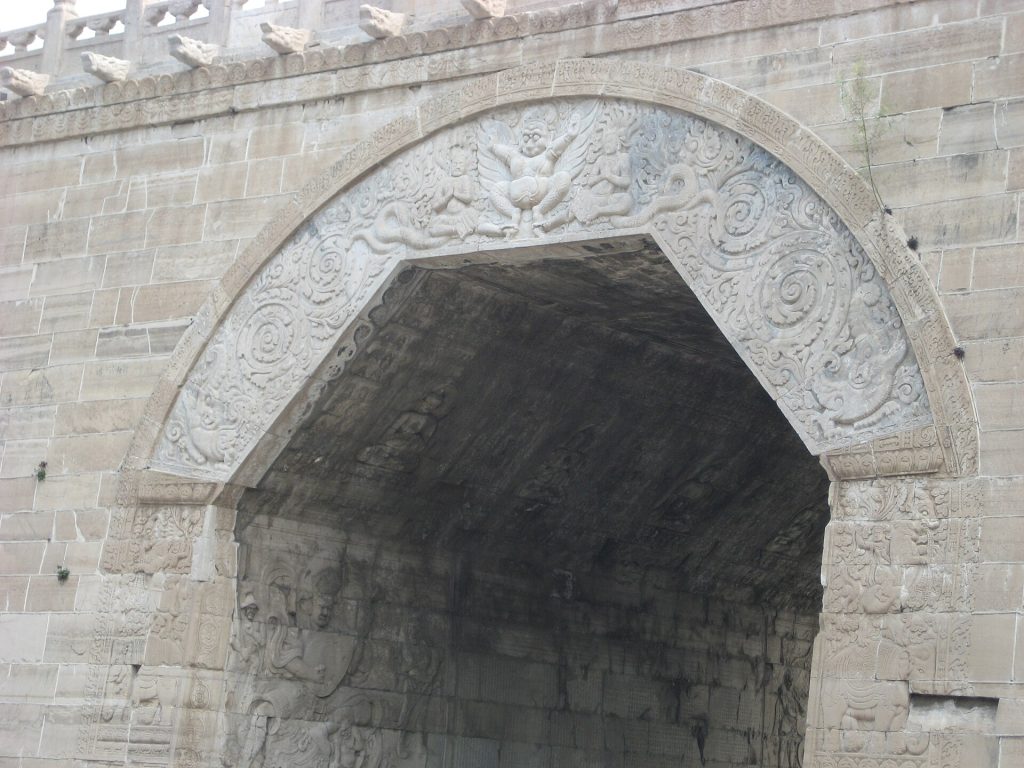 Stone reliefs framing the north arch of Juyongguan Cloud Platform