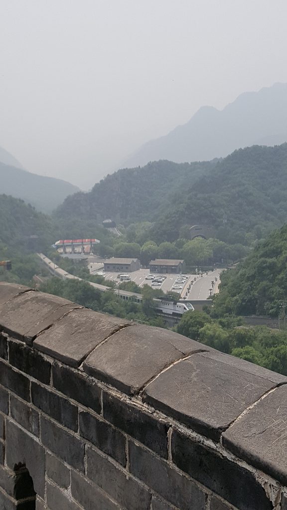 View from Shuiguan Great Wall over the Yanqing valley and distant hills